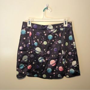 satin space skirt